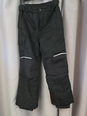 Swiss Tech Black Cargo Snow Pants with Reflective Trim